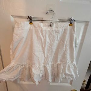 White linen skirt